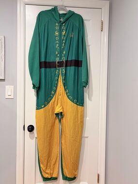 Elf Hooded One Piece Pajama Costume Adult XXL